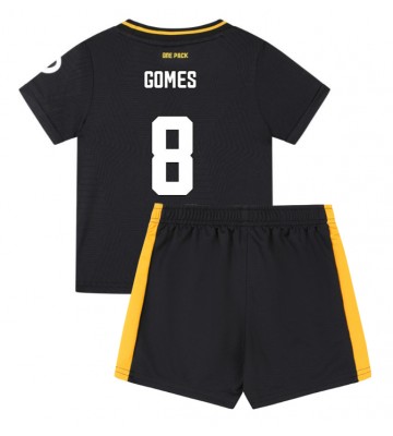 Wolves Joao Gomes #8 Borta Kläder Barn 2024-25 Kortärmad (+ Korta byxor)